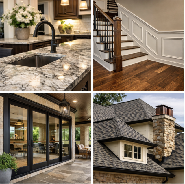 Elegant materials in luxury home design 