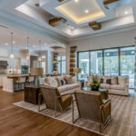 Spacious great room in newly built Florida home